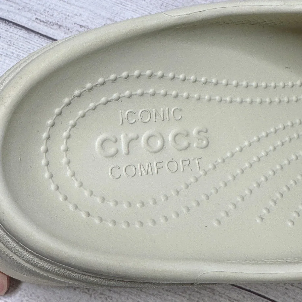 Crocs Platform Clog Heel Sandal‎ Beige Classic Comfort Shoes Men's 13